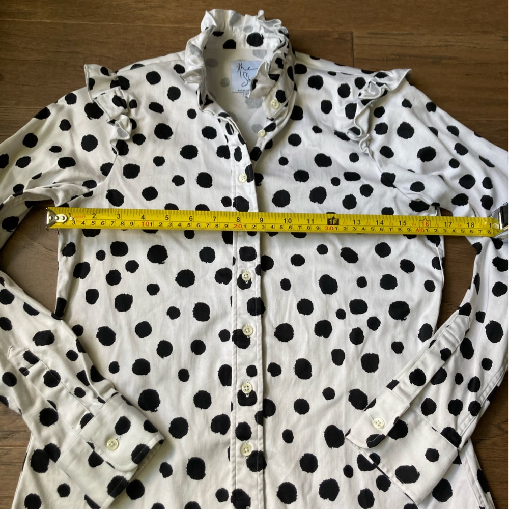 The Shirt by Rochelle Behrens-LS Dalmatian Print Button Down Shirt-XS - Picture 4 of 7